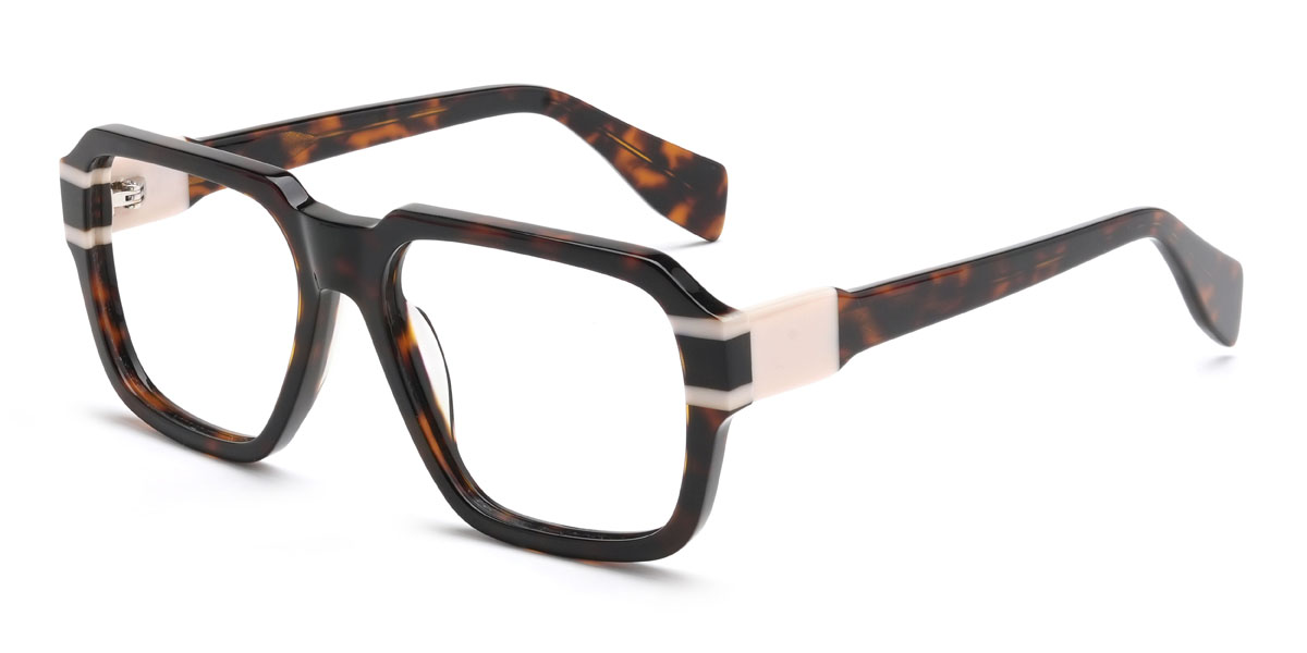 Tortoiseshell Jeff Glasses - Rectangle Glasses
