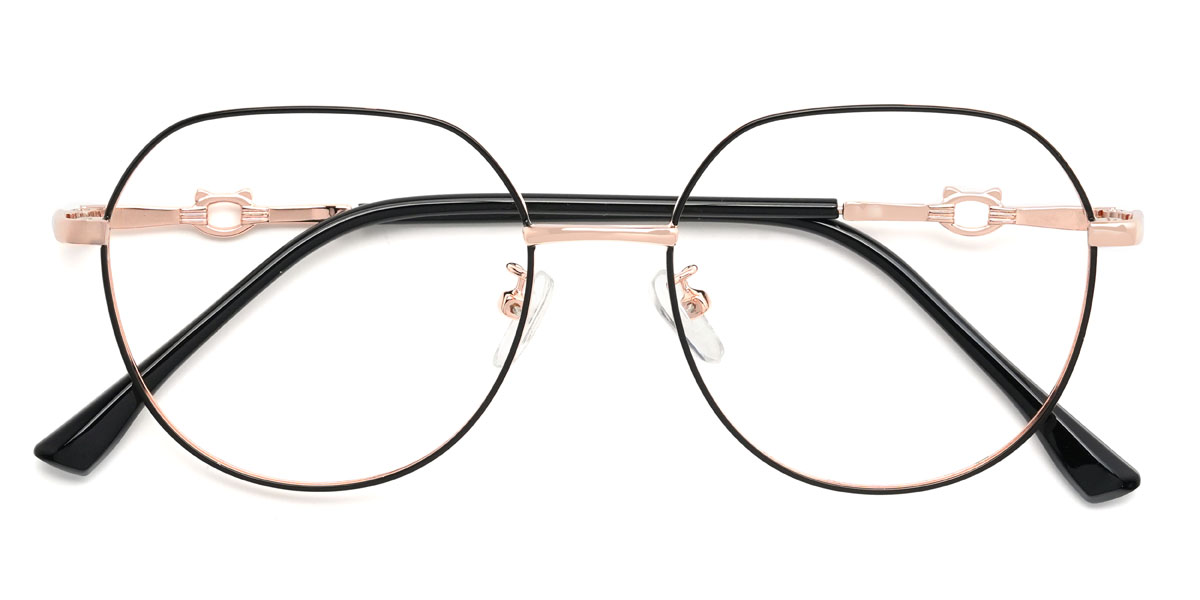 Black Larissa Glasses - Oval Glasses