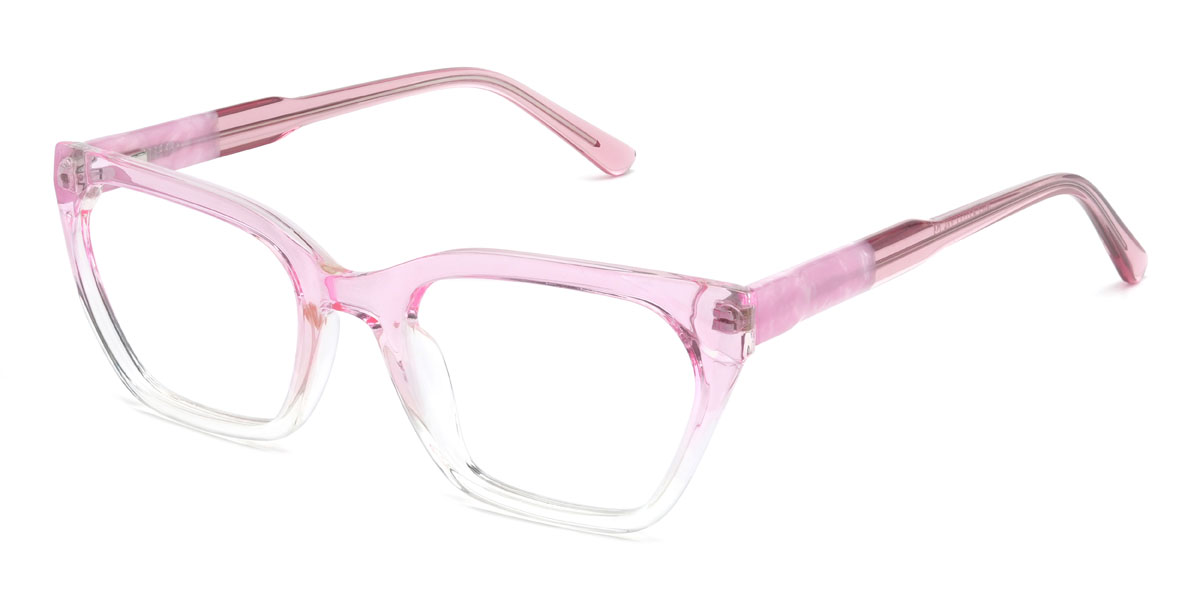 Gradient Pink Kelly Glasses - Rectangle Glasses