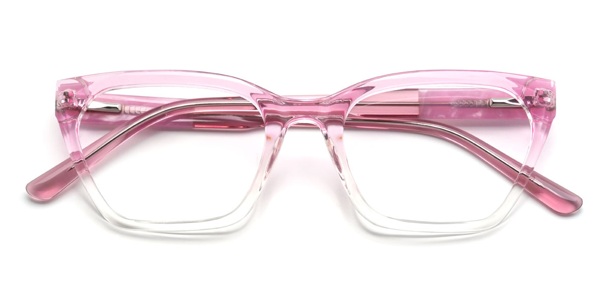Gradient Pink Kelly Glasses - Rectangle Glasses