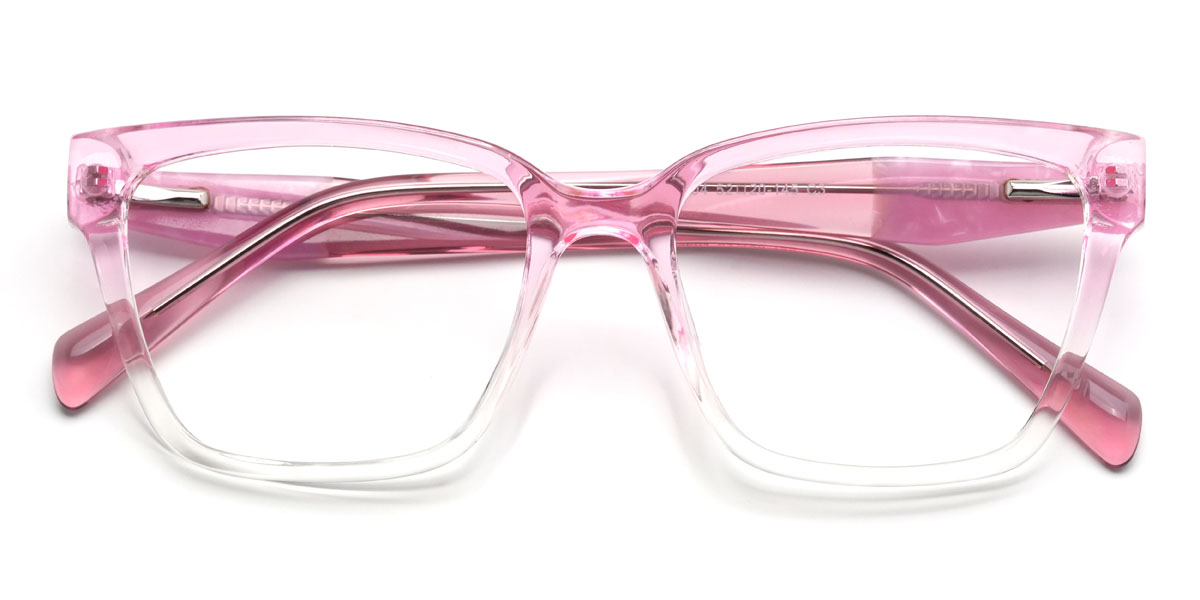 Gradient Pink Heidi Glasses - Rectangle Glasses