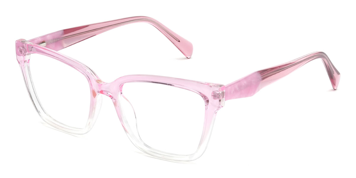 Gradient Pink Heidi Glasses - Rectangle Glasses