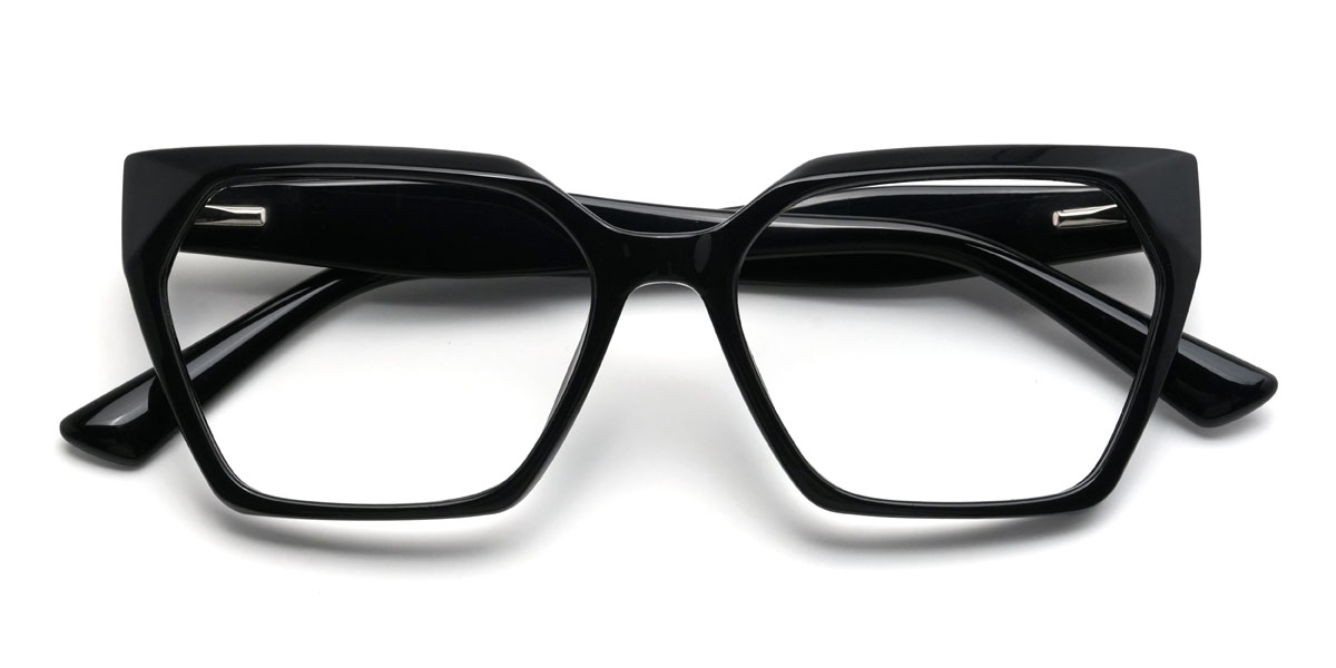 Black Gwendolyn Glasses - Rectangle Glasses