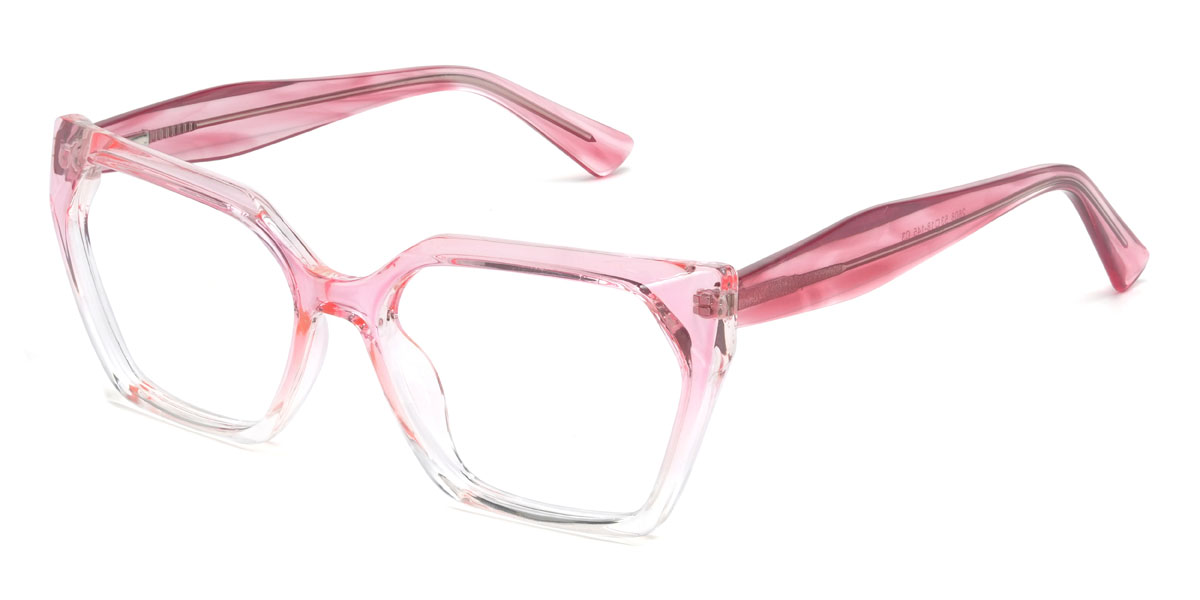 Gradient Pink Gwendolyn Glasses - Rectangle Glasses
