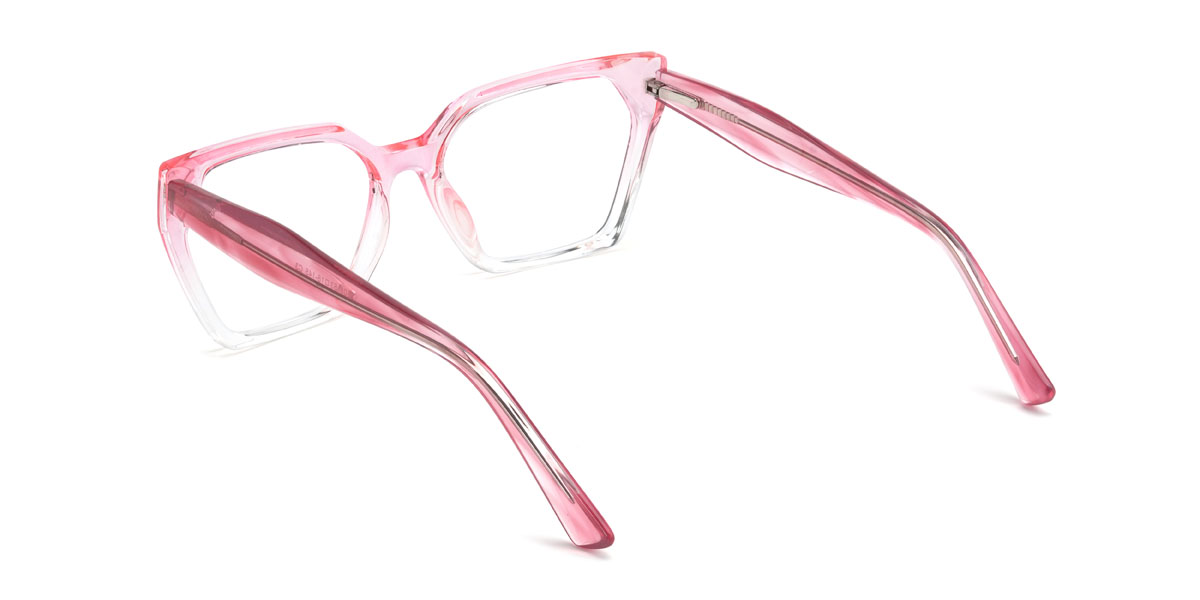 Gradient Pink Gwendolyn Glasses - Rectangle Glasses