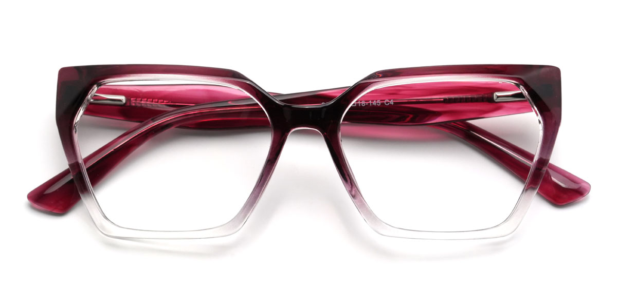 Gradient Purple Gwendolyn Glasses - Rectangle Glasses