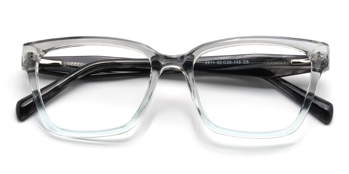 Gradient Grey Harris Glasses - Rectangle Glasses