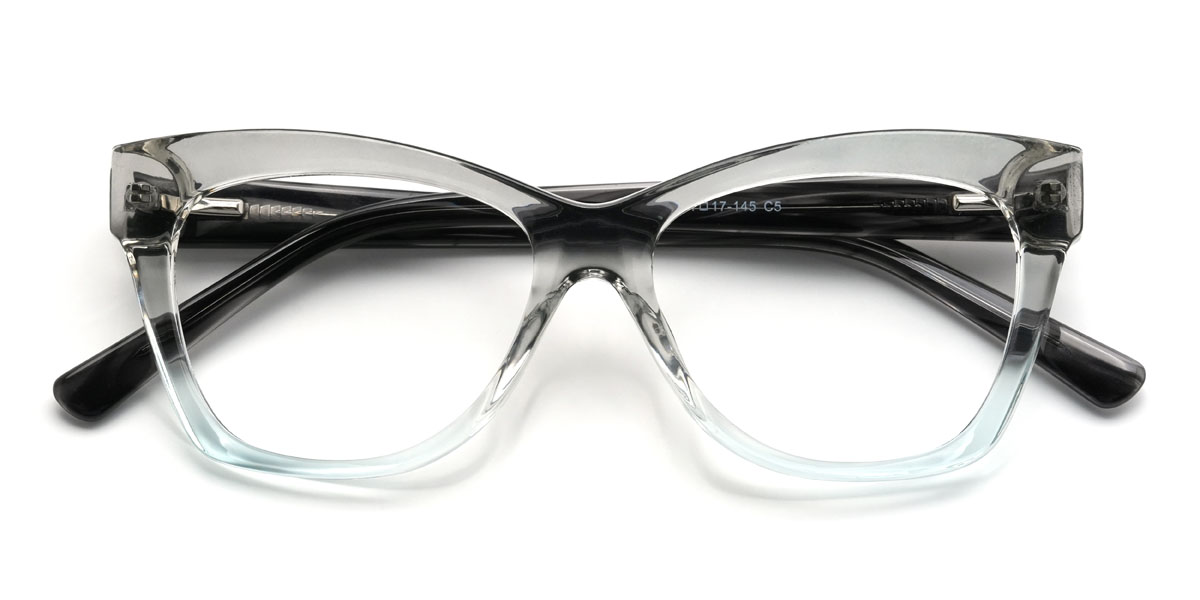 Gradient Grey Floria Glasses - Cat Eye Glasses