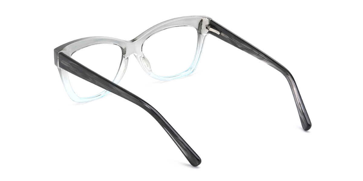 Gradient Grey Floria Glasses - Cat Eye Glasses