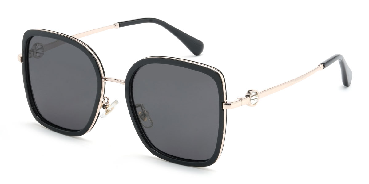 Black Grey Sonia Glasses - Square Sunglasses