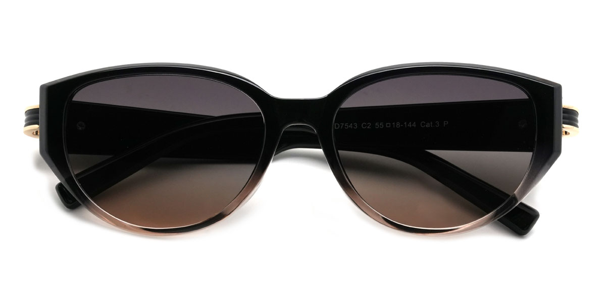 Negro leonado Marrón Wendi Gafas - Cat Eye Sunglasses