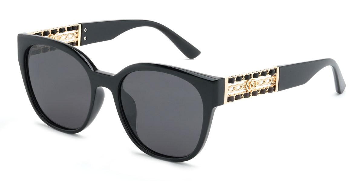 Negro Gris Ksenija Gafas - Square Sunglasses