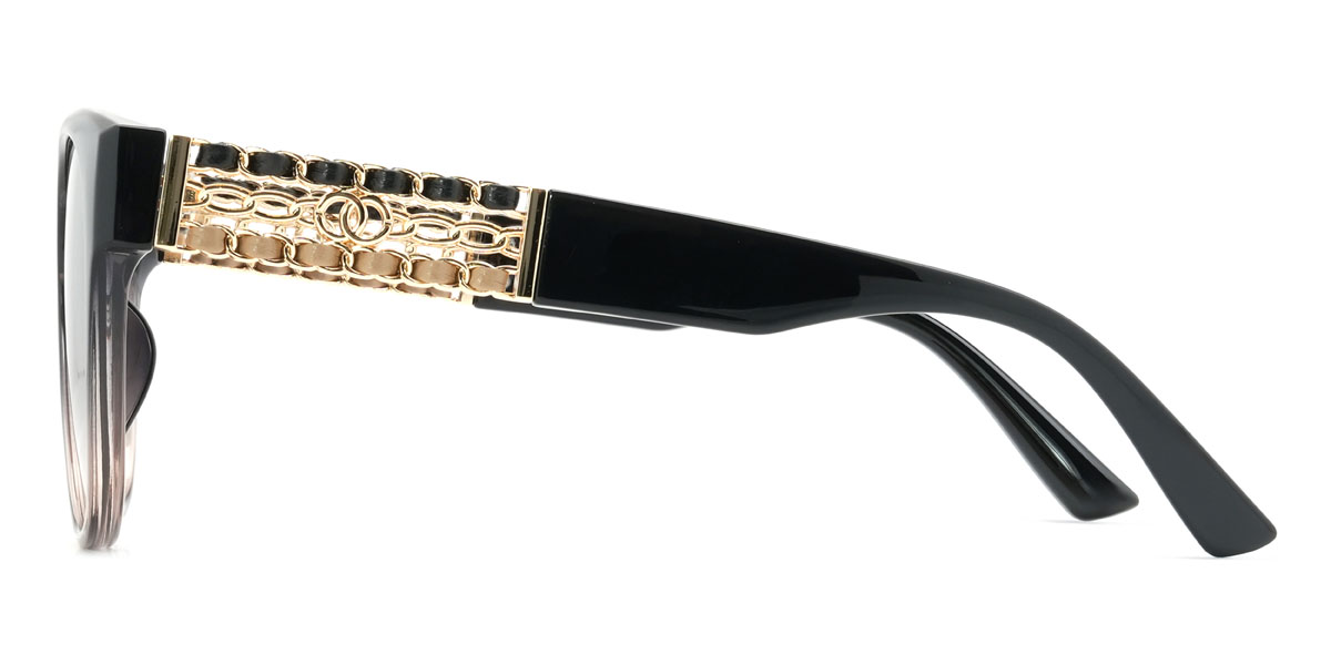 Black tawny Brown Ksenija Glasses - Square Sunglasses