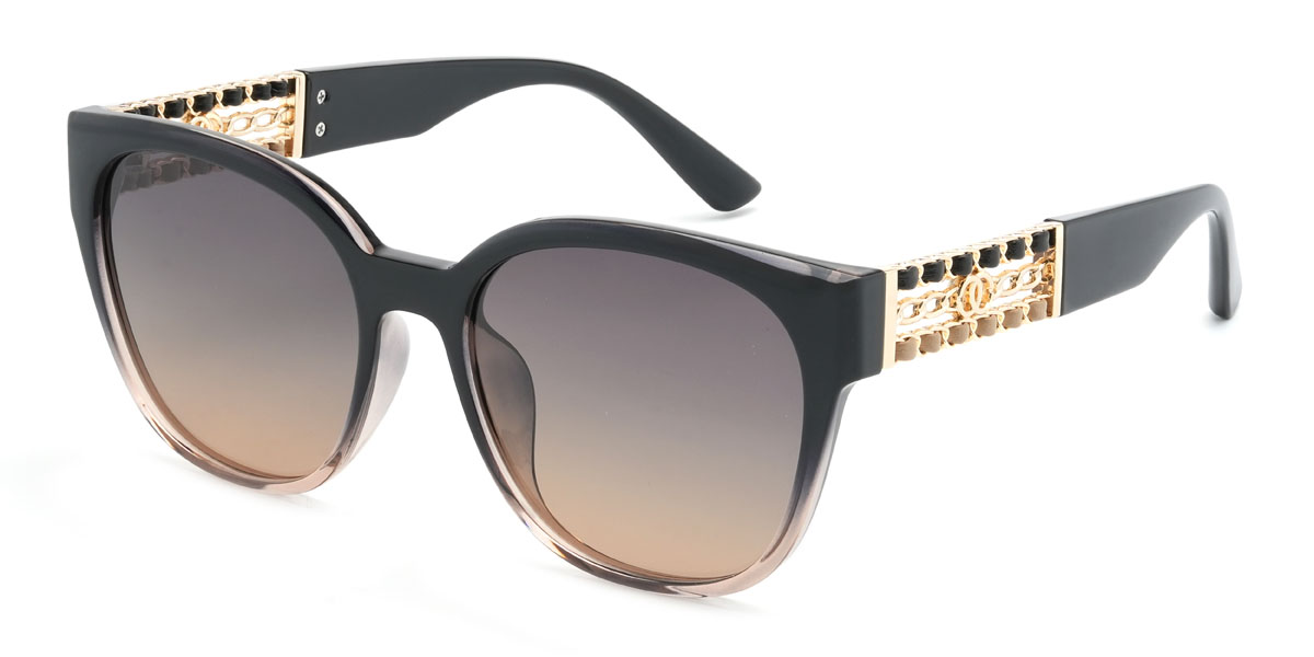 Black tawny Brown Ksenija Glasses - Square Sunglasses