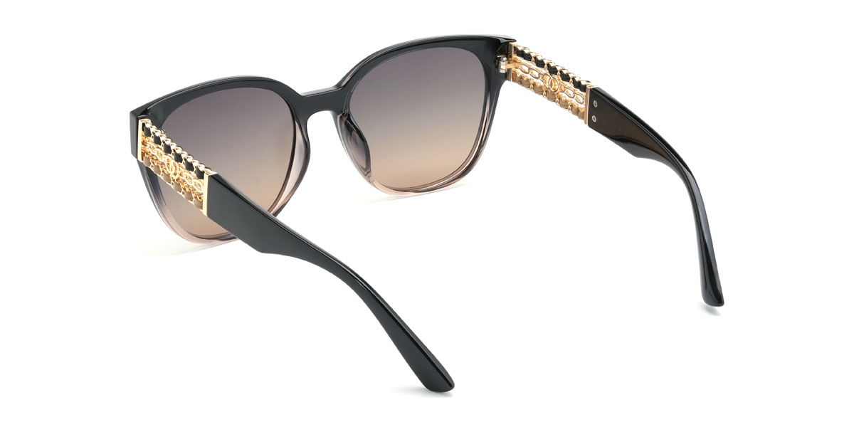 Black tawny Brown Ksenija Glasses - Square Sunglasses