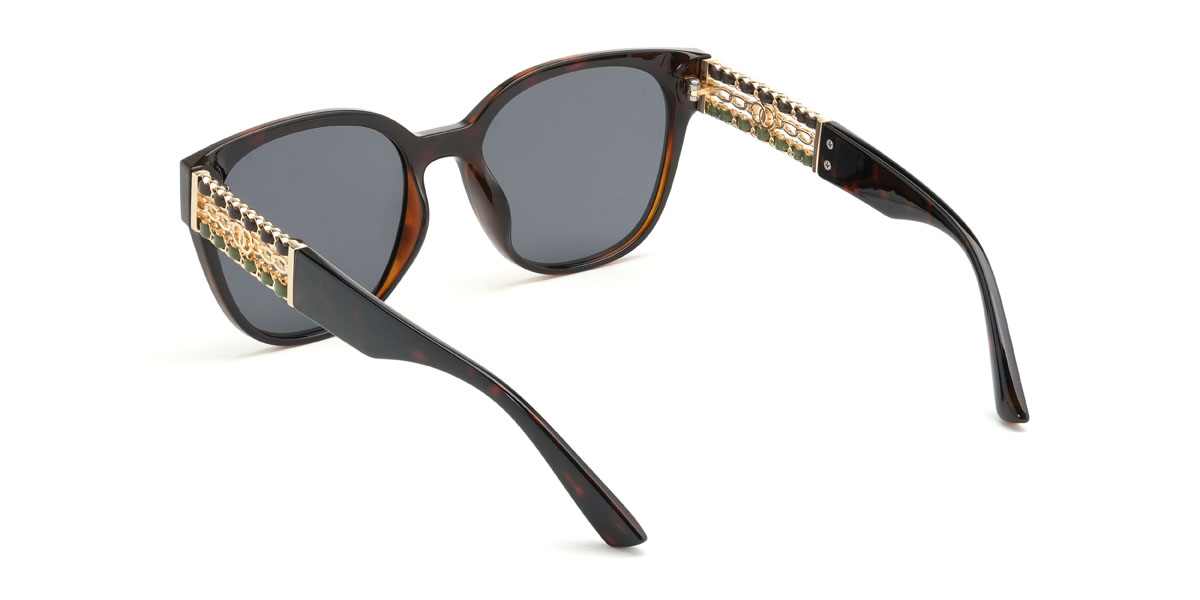 Tortoiseshell Grey Ksenija Glasses - Square Sunglasses