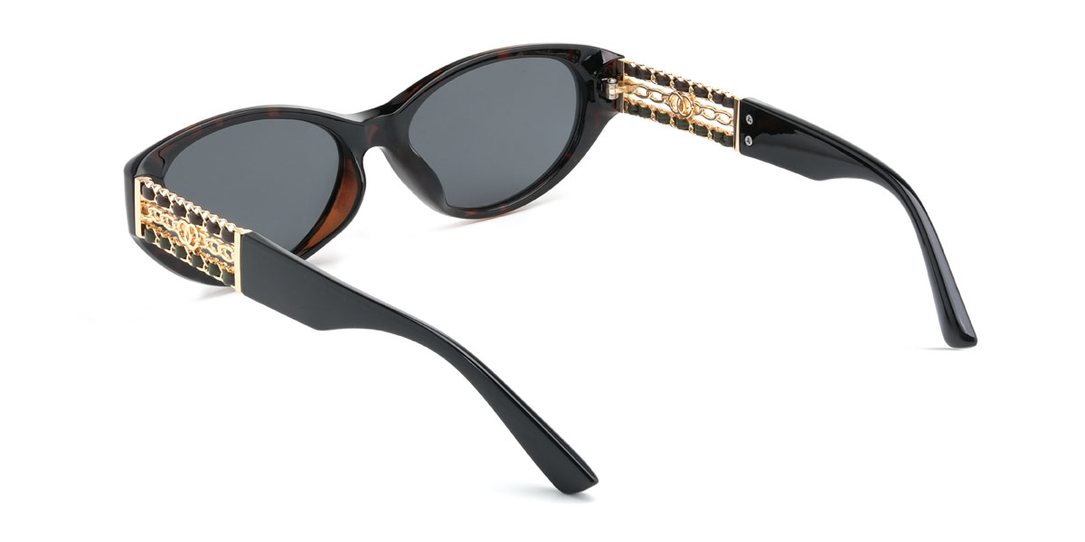 Écaille de tortue Gris Camellia Lunettes - Cat Eye Sunglasses