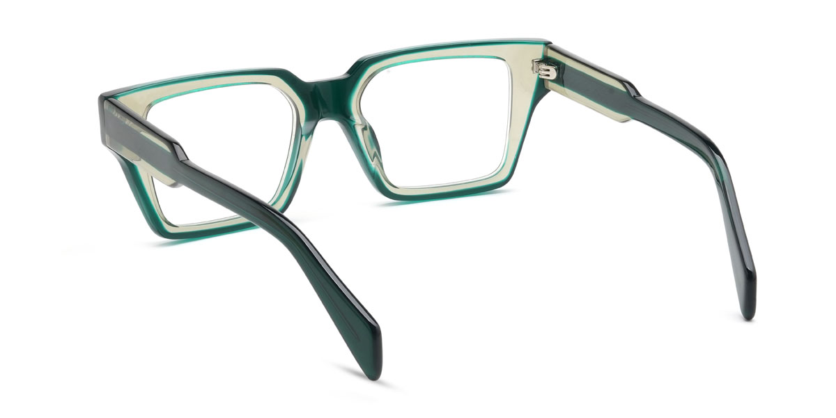 Deep Green Luciana Glasses - Rectangle Glasses