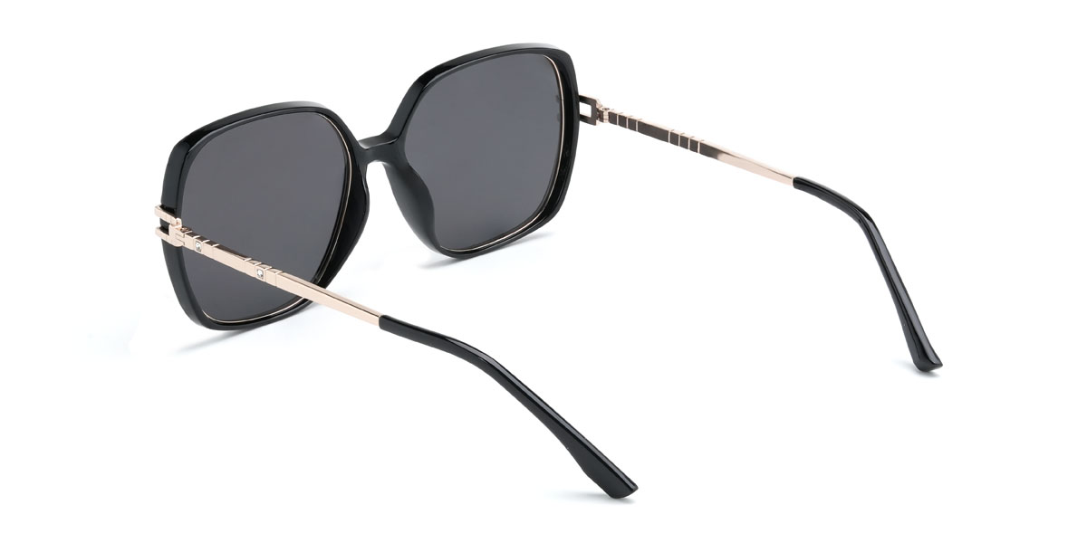 Schwarz Grau Cecily Brille - Square Sunglasses