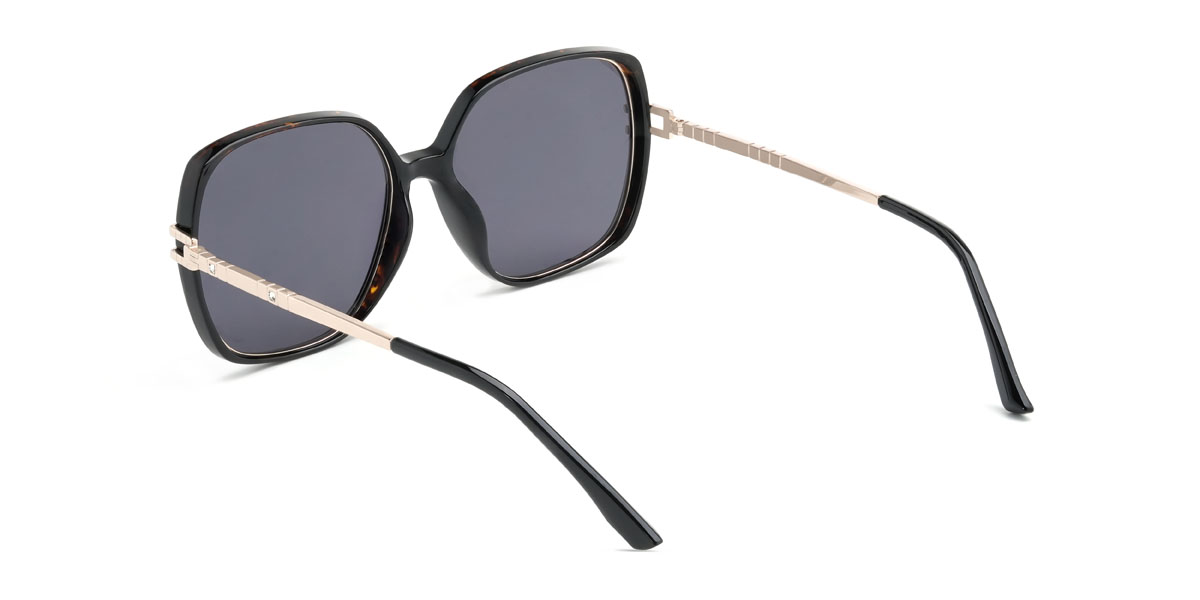 Écaille de tortue Gris Cecily Lunettes - Square Sunglasses