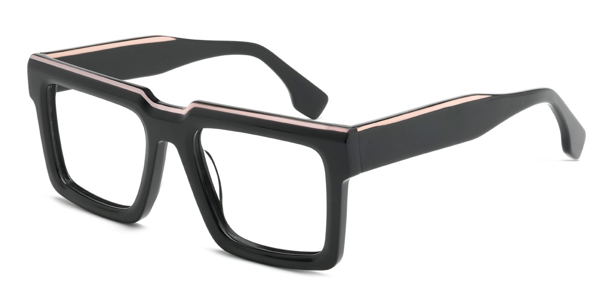 Black Oswald Glasses - Rectangle Glasses