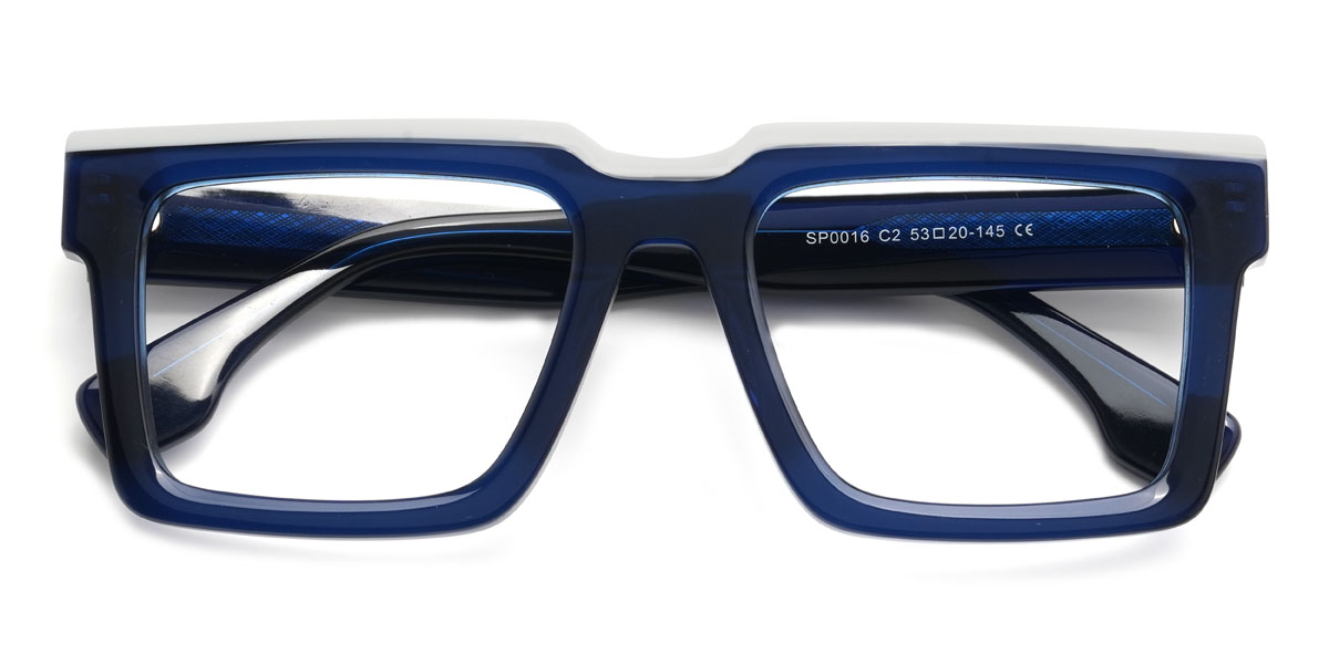 Navy Oswald Glasses - Rectangle Glasses