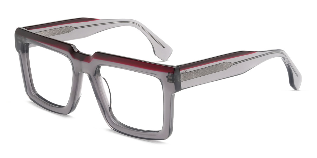 Grey Oswald Glasses - Rectangle Glasses