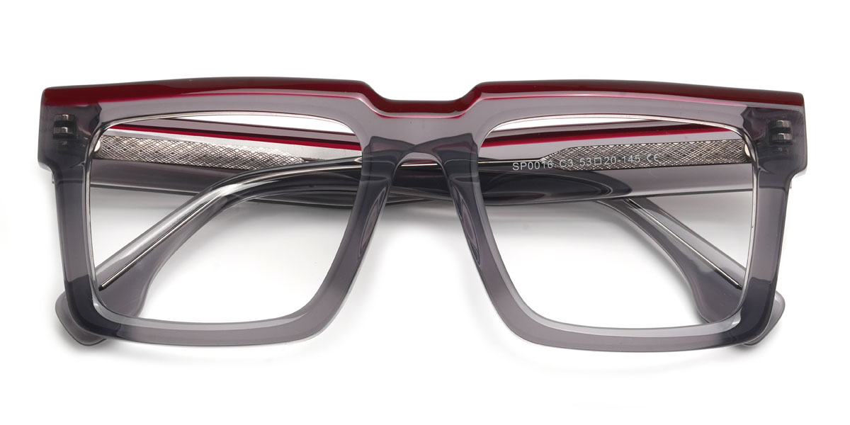 Grey Oswald Glasses - Rectangle Glasses
