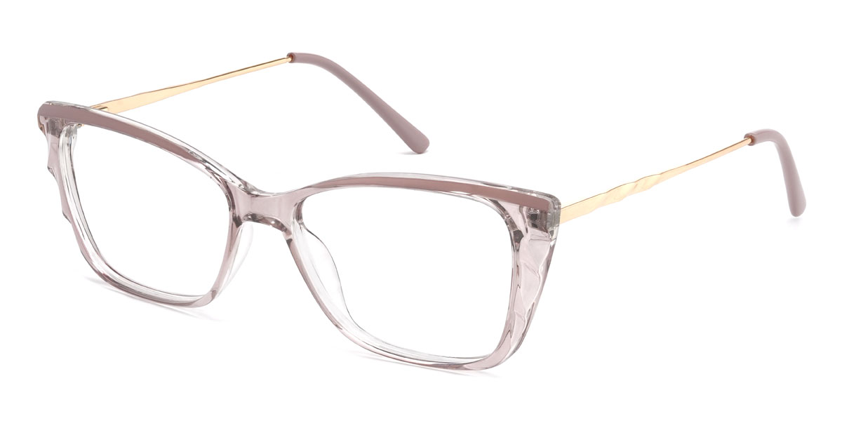 Clear Purple Jerry Glasses - Rectangle Glasses