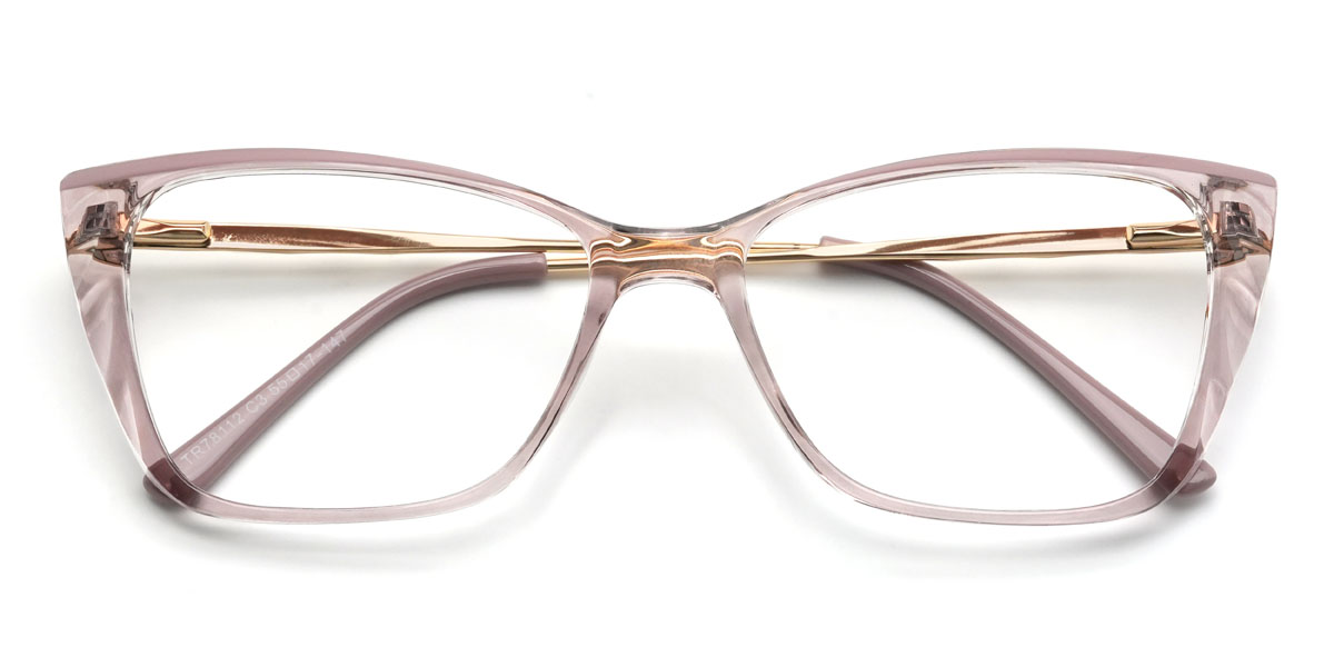 Clear Purple Jerry Glasses - Rectangle Glasses