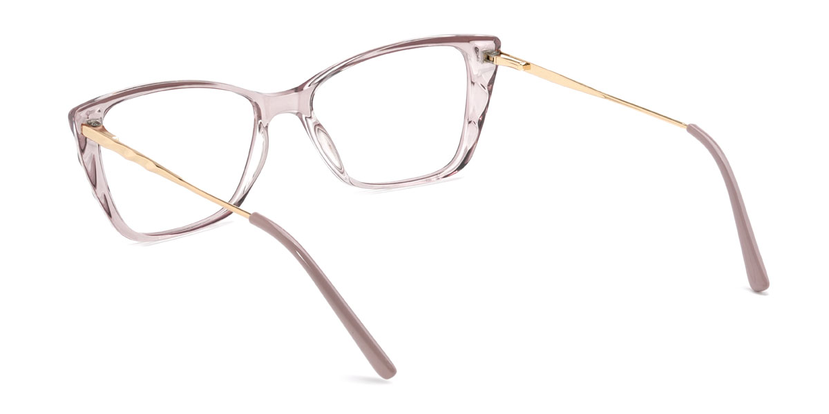 Clear Purple Jerry Glasses - Rectangle Glasses