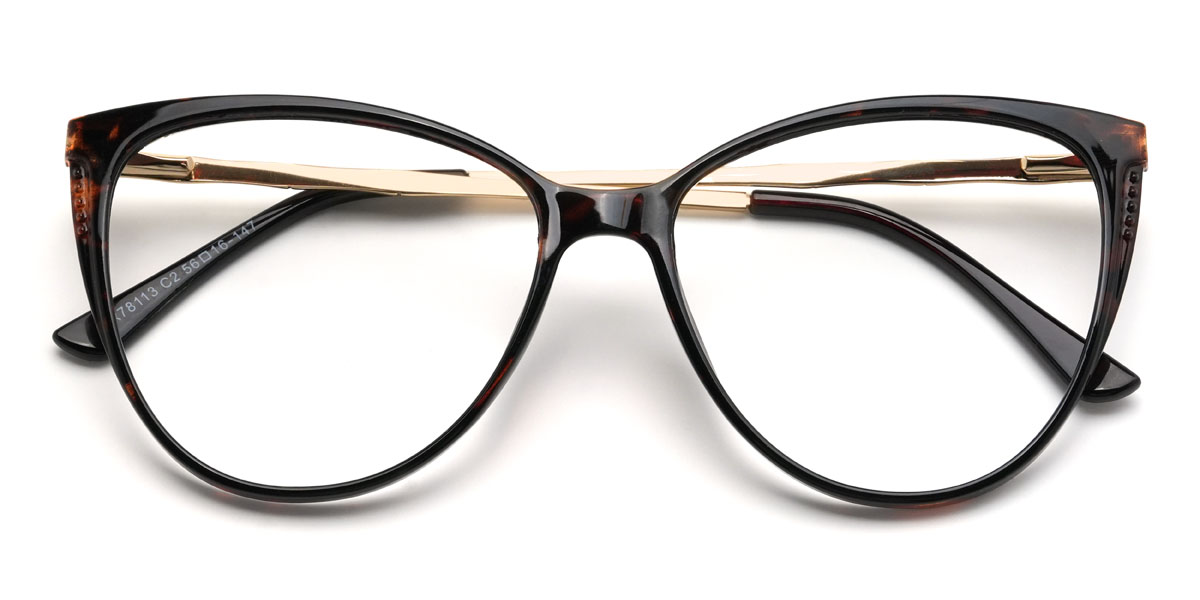 Black Elaina Glasses - Cat Eye Glasses