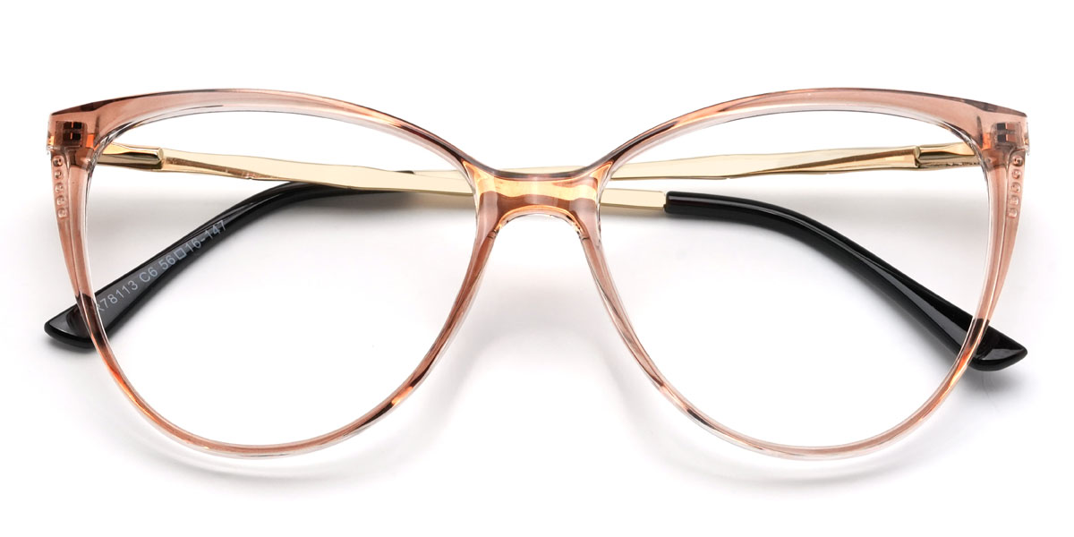 Orange Elaina Glasses - Cat Eye Glasses