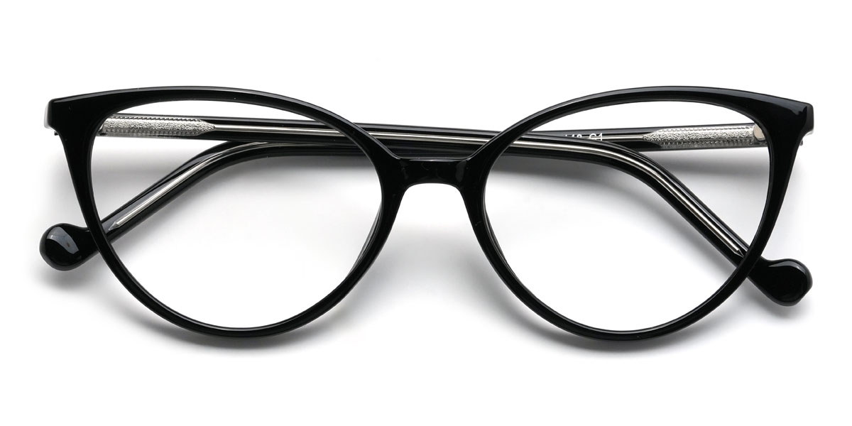 Black Francie Glasses - Cat Eye Glasses