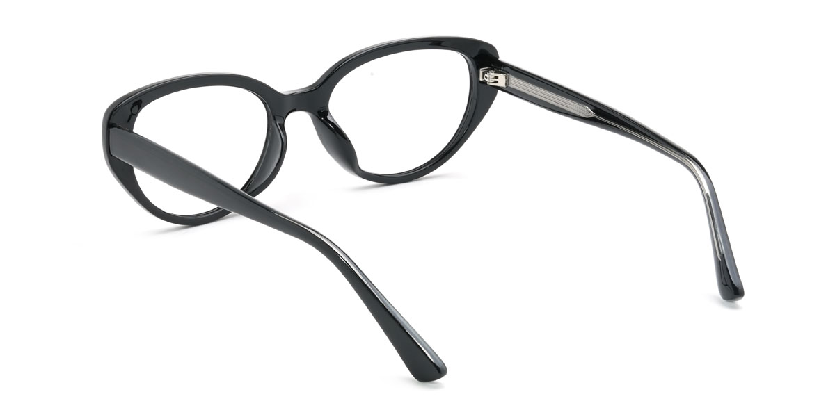 Black Xandra Glasses - Cat Eye Glasses