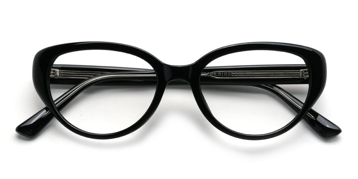 Black Xandra Glasses - Cat Eye Glasses