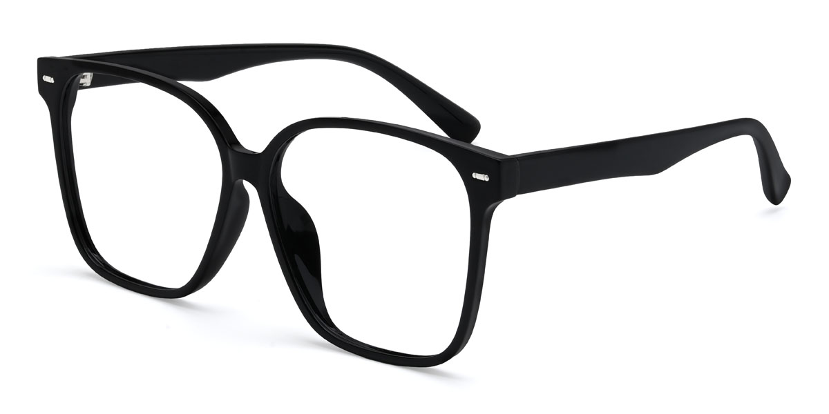 Black Alessia Glasses - Square Glasses