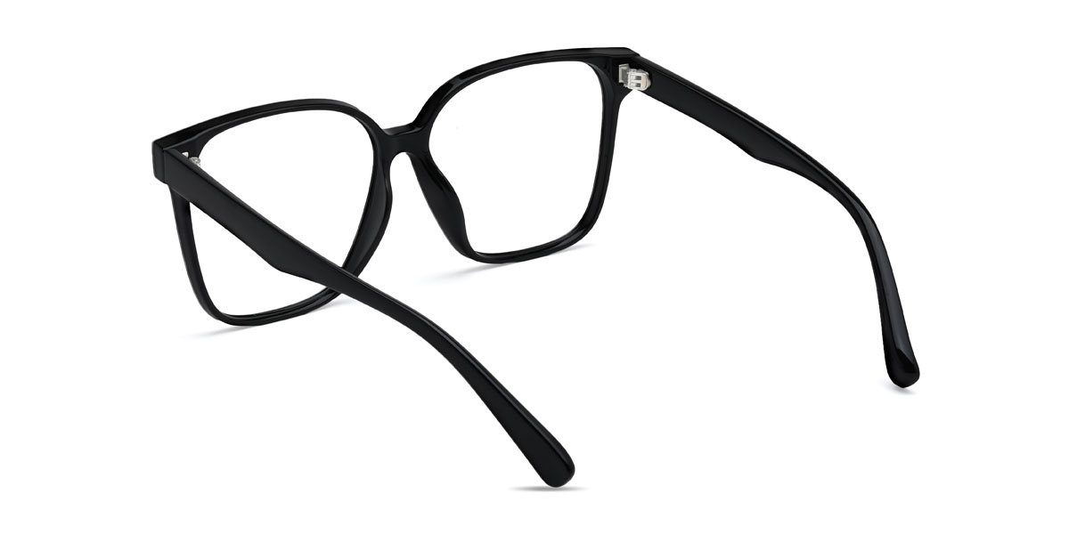Black Alessia Glasses - Square Glasses