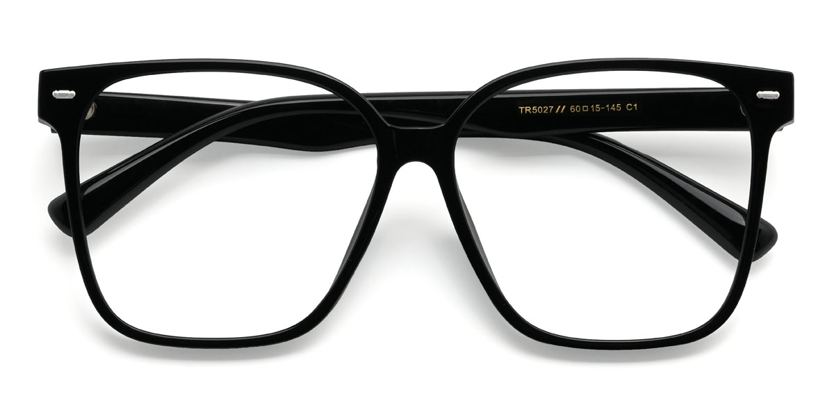 Black Alessia Glasses - Square Glasses