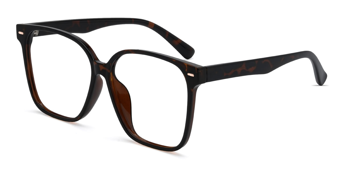 Tortoiseshell Alessia Glasses - Square Glasses