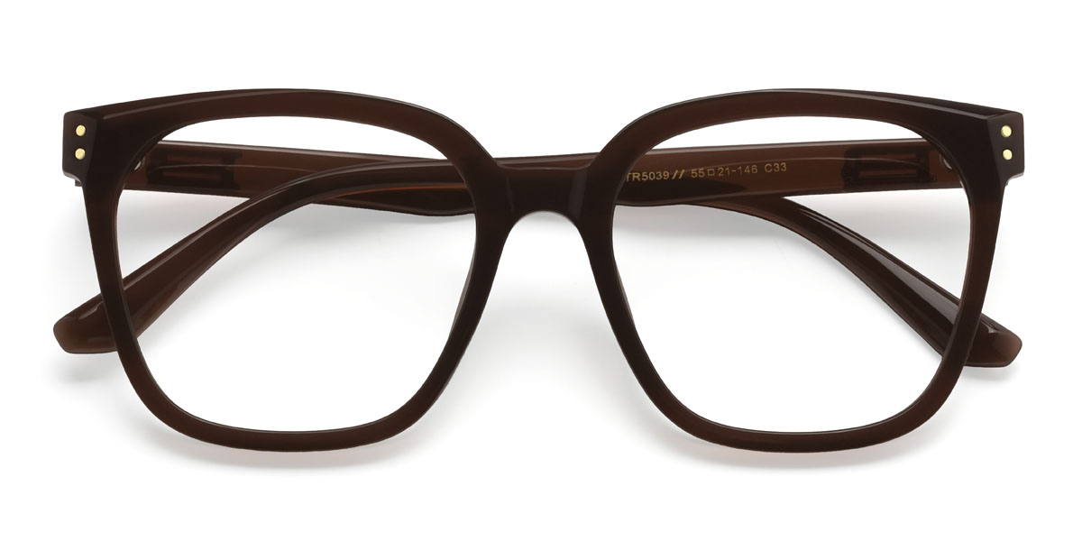 DeepBrown Quigley Glasses - Square Glasses
