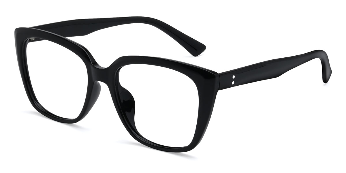 Black Caiden Glasses - Rectangle Glasses