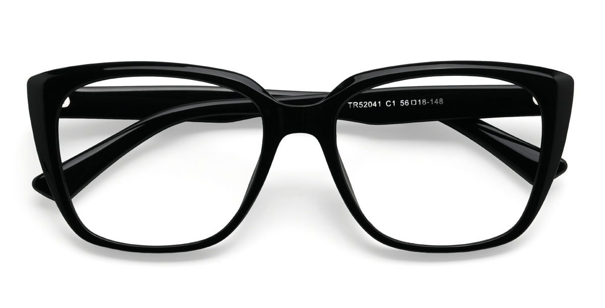 Black Caiden Glasses - Rectangle Glasses
