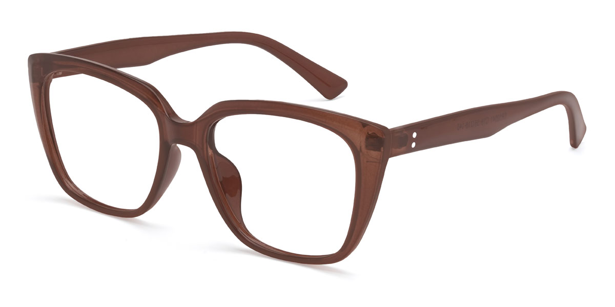 Brown Caiden Glasses - Rectangle Glasses