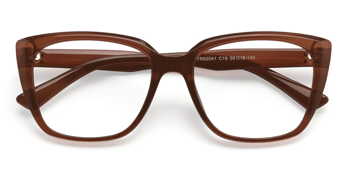 Brown Caiden Glasses - Rectangle Glasses