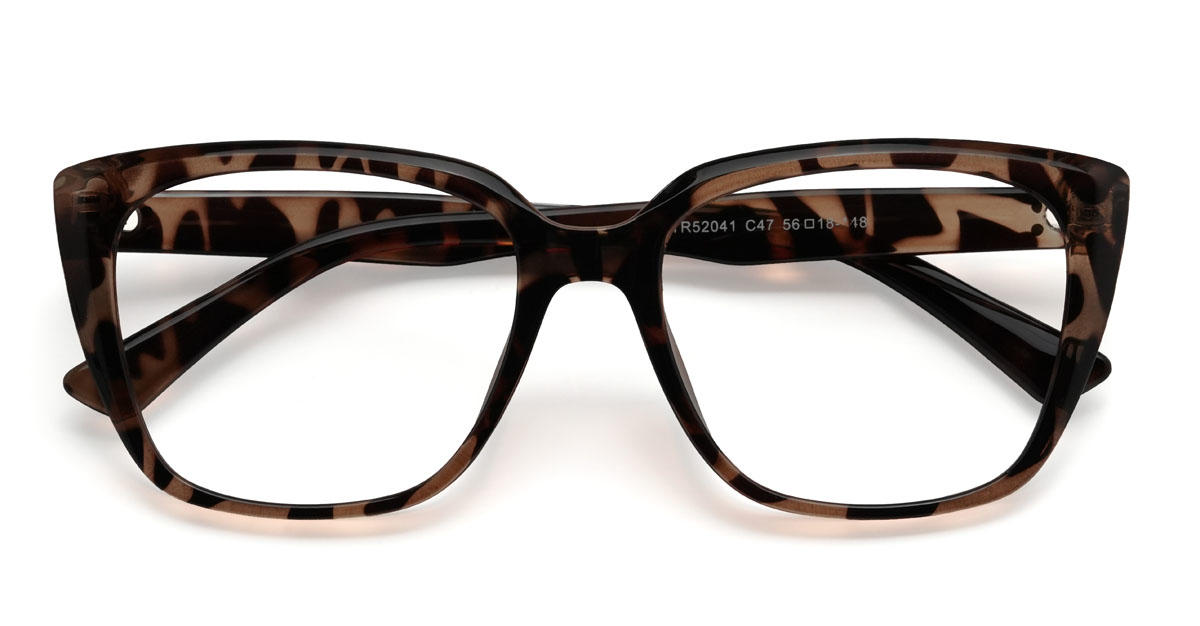 Tortoiseshell Caiden Glasses - Rectangle Glasses