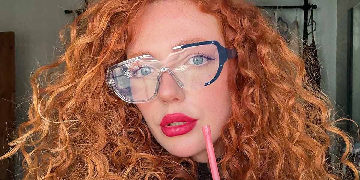 Grey Navy Clear Corie Glasses - Oval Sunglasses