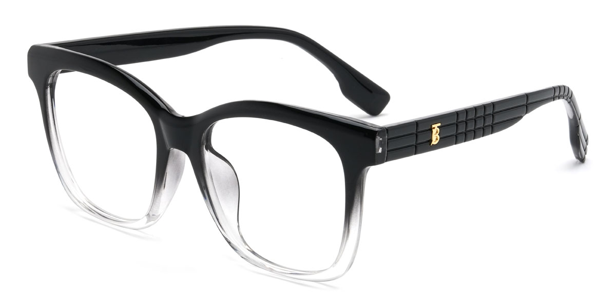 Black Clear Forest Glasses - Square Glasses