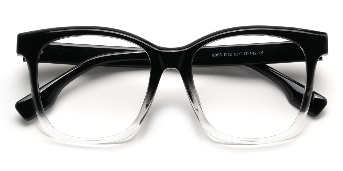 Black Clear Forest Glasses - Square Glasses