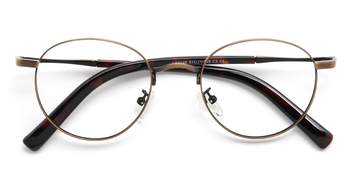 Bronze Kenji Glasses - Oval Glasses